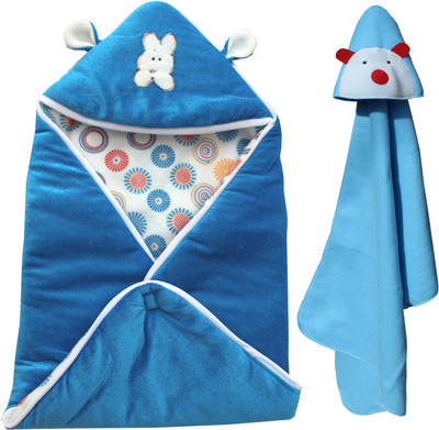 

My NewBorn Cartoon  Crib Baby Blanket(Polyester, Sky blue