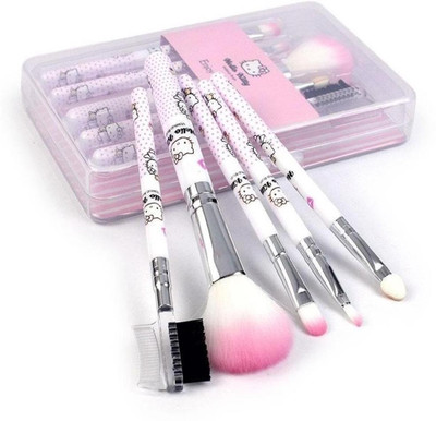 

iBubble Hello Kitty 5 Pcs Pink Makeup brush Set Cosmetics kit Professional brush Kit(Pack of 5)