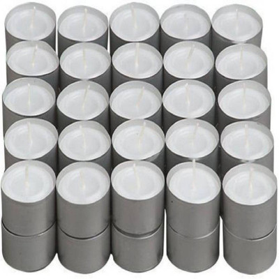

Smoke less Candle 4-5 Hours Long Burning Tealights Candle Smoke less Candle Candle(White, Pack of 50)