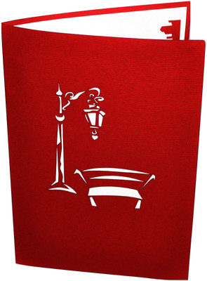 

Indifashion Every Moment With You Pop Up Greeting Card(Red, Pack of 1)