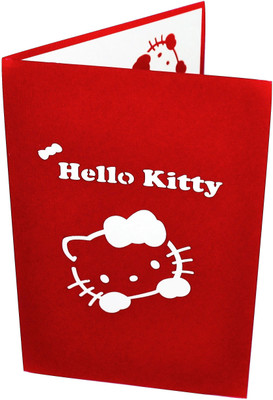 

Indifashion Hello Kitty Pop Up Greeting Card(Red, Pack of 1)