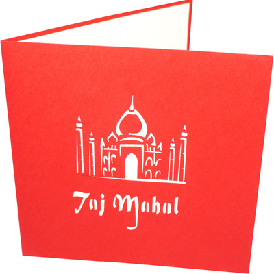 

Indifashion Tajmahal Pop Up Greeting Card(Red, Pack of 1)