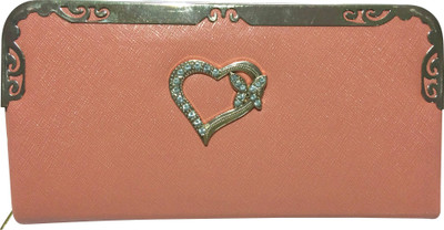 VEENA Party Orange Clutch