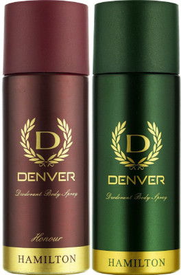 

Denver HAMILTON + HONOUR Deodorant Spray - For Men(165 ml, Pack of 2)