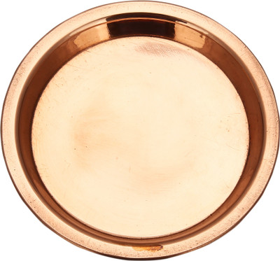

Rustik Crafts Pure Copper Round Coaster Dinner Set(Copper)