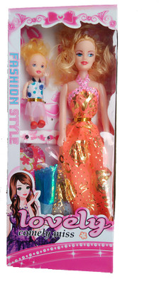 

PRESENTSALE beautiful lovely doll with baby doll(Multicolor)