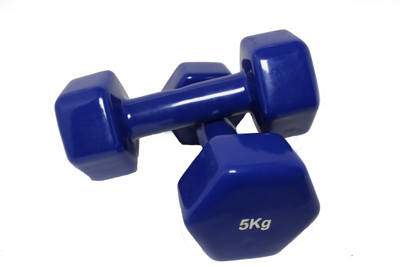 

SKFZ Made in India Vinyl Dumbbell 5Kg (Set of 2) Fixed Weight Dumbbell(10 kg)