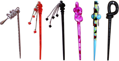 

Style Tweak combo of juda sticks Bun Stick(Multicolor)