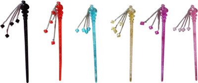 

Vatsalya Creation combo of juda sticks Bun Stick(Multicolor)