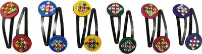 

Zapro Acrylic with Multicolor 12 pieces Hair Clip(Multicolor)