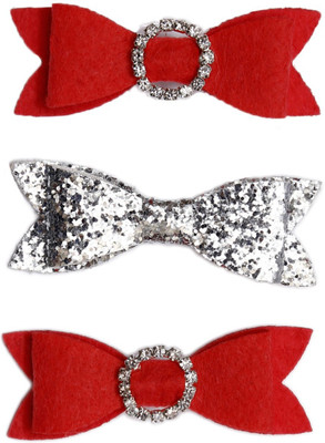 

Dchica Set of 3 Bows Hair Clip(Multicolor)