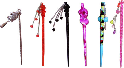 

Vatsalya Creation combo of juda sticks Bun Stick(Multicolor)