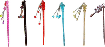 

Vatsalya Creation combo of juda sticks Bun Stick(Multicolor)