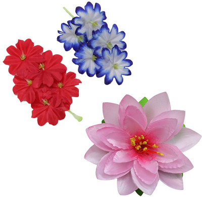 

Dchica Set of 3 Designer Stylish Flower Jewelry Hair Accessory Set(Multicolor)