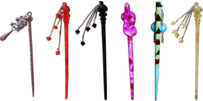 

Style Tweak combo of juda sticks Bun Stick(Multicolor)