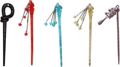 

Vatsalya Creation combo of juda sticks Bun Stick(Multicolor)