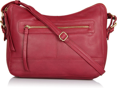 

Leather Zentrum Shoulder Bag(Maroon)