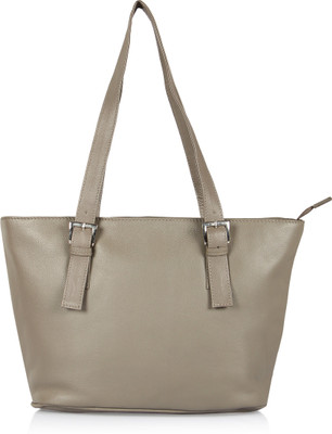 

Leather Zentrum Hand-held Bag(Grey)