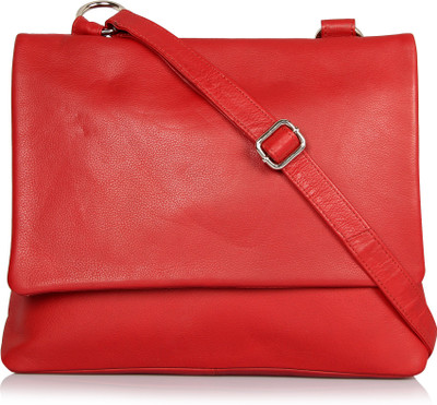 

Leather Zentrum Shoulder Bag(Red)