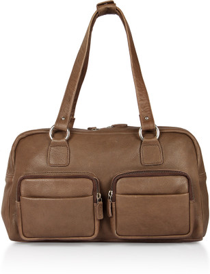

Leather Zentrum Hand-held Bag(Brown)