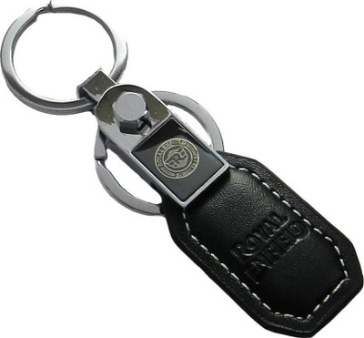 

Kausal Kf Moto Biker Royal Enfield Leathrite Doubled Ring Keychain Key Chain
