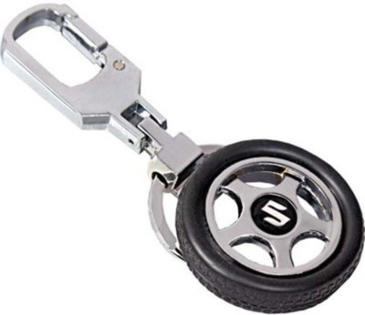

kausal kf Suzuki Logo Tyre Rotating Silveric Keychain Key Chain