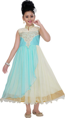 

Saarah Maxi/Full Length Party Dress(Multicolor, Half Sleeve