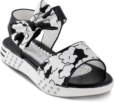 

KITTENS Girls Velcro Flats(Black
