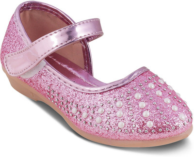 

KITTENS Girls Velcro Ballerinas(Pink