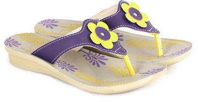 

Footfun by Liberty Boys & Girls Velcro Slipper Flip Flop(Purple