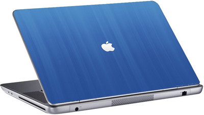 Gallery 83 white apple in blue background Laptop Sticker 15.6 inch Vinyl Laptop Decal 15.6