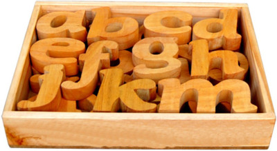 

Aadi Publications Small Alphabets in Wooden Box(Beige)