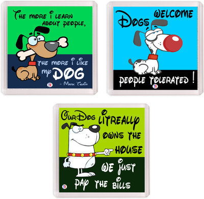 

Thoughtroad DOG PEOPLE HOUSE Fridge Magnet Pack of 3