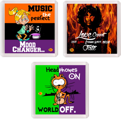 

Thoughtroad MUSIC WORLDS MOOD CHANGER Fridge Magnet Pack of 3