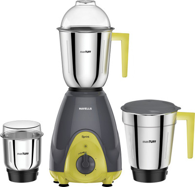 

Havells Sprint 600 W Mixer Grinder(Grey/Green, 3 Jars)