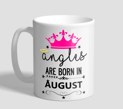 

The Mugs Angels Born Ceramic Mug(330 ml), White