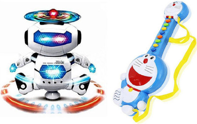 

MN OVERSEAS Musical Naughty Robot with Doreamon Guitar for kids(Multicolor)