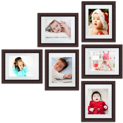 

aadinath collection Wood Photo Frame(Brown, 6 Photos)