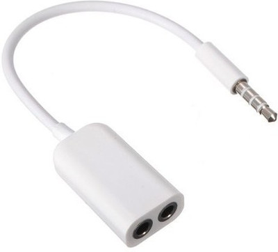 

KHANDELWAL 3.5mm jack Headphone Extension(Compatible with TO MAKE 1input 2 output, White)