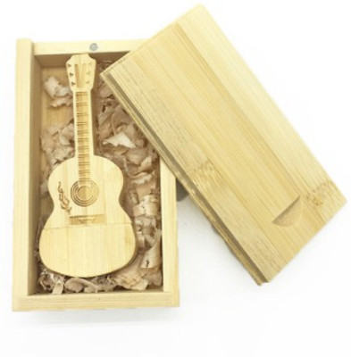 

Green Tree Wooden guitar with box 16 GB Pen Drive(Gold)