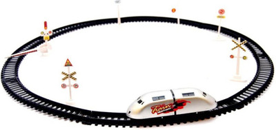 

BIGSALE786 HIGH SPEED TRAIN WITH TRACKS(Silver, Black), Black;silver