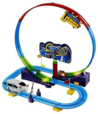 

TALKING GANESHA 32 Pcs Musical Track Racer Train Set Toy for kids (Multicolor)(Multicolor)