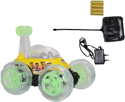

Toys Factory Chotta Bheem Remote Controlled 360 Degree Twister Stunt Car for Kids with Music(Multicolor)