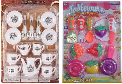

SS Traders 21 Peices Kitchen set and cupset - Kids Favorate