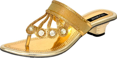 

Vaarun Women Gold Heels