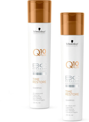 

Schwarzkopf BC Time Restore Q10 Plus Shampoo - For Mature and Fragile Hair (New Packaging)(500 ml)