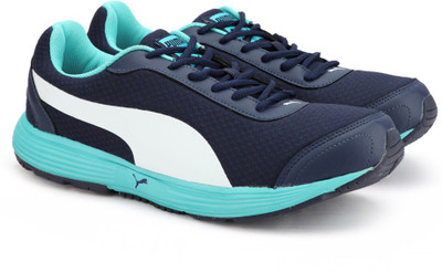 

Puma Reef Fashion Running Shoes For Men(Multicolor, Peacoat-white-nrgy turquoise