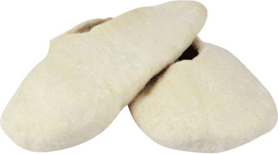 

SOIL Handstitched Phingpa Slip Ons in Pure Felt Espadrilles For Women(White