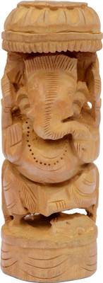 

M J Style Decorative Showpiece - 16 cm(Wooden, Brown)