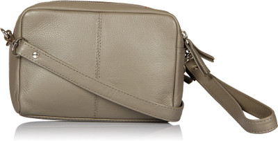 

Leather Zentrum Shoulder Bag(Grey)